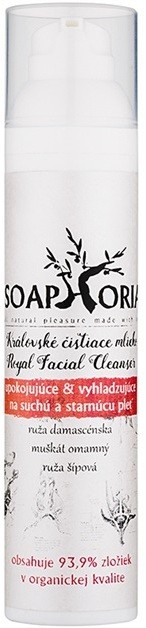 Soaphoria Royal Facial Cleanser nyugtató és fiatalító tej az arcra a száraz és öregedő bőrre  100 ml