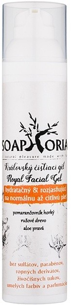 Soaphoria Royal Facial Gel hidratáló és élénkítő tisztító gél normáltól az érzékeny arcbőrig  100 ml