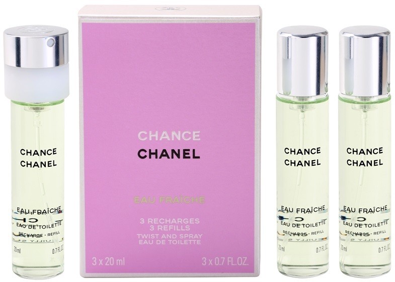 Chanel Chance Eau Fraîche eau de toilette nőknek 3x20 ml (3 x utántöltő)
