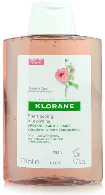 Klorane Peony nyugtató sampon érzékeny bőrre  200 ml