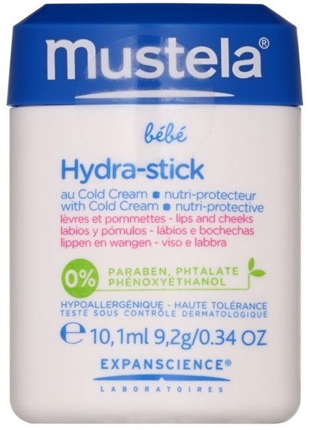 Mustela Bébé Hydra Stick védő hidratáló stick gyermekeknek  10 ml