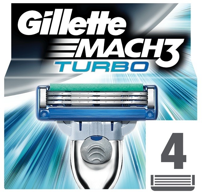 Gillette Mach 3 Turbo tartalék pengék 4 Ks