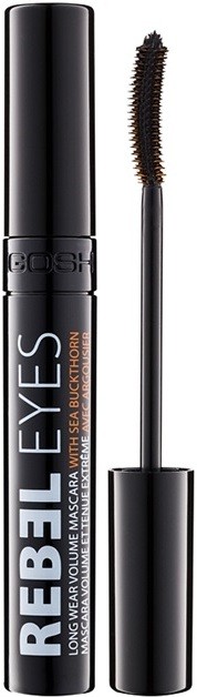 Gosh Rebel Eyes tömegnövelő és szempilla-elválasztó szempillaspirál árnyalat 001 Black 10 ml