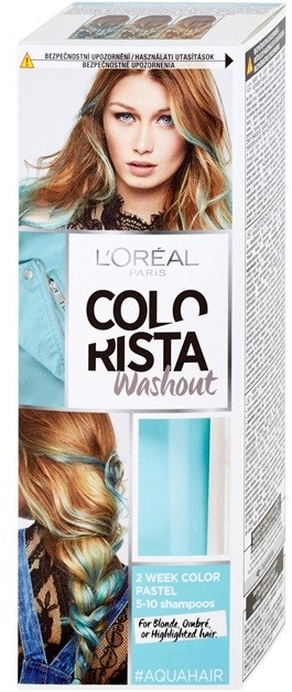L’Oréal Paris Colorista Washout ideiglenes festék hajra hajra árnyalat Aqua  80 ml