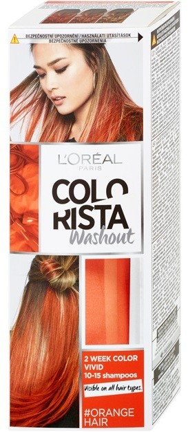 L’Oréal Paris Colorista Washout ideiglenes festék hajra hajra árnyalat Orange  80 ml