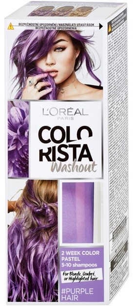L’Oréal Paris Colorista Washout ideiglenes festék hajra hajra árnyalat Purple  80 ml