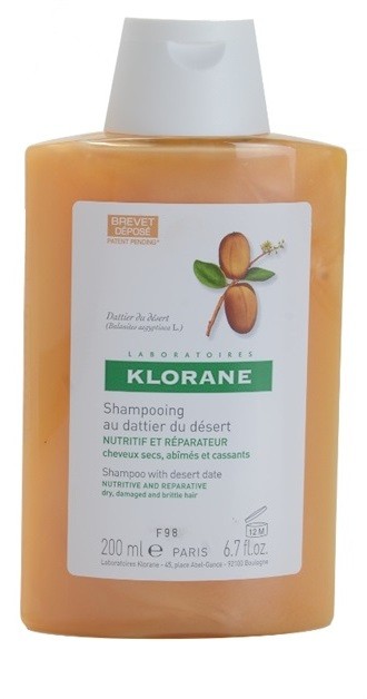 Klorane Desert Date sampon a töredezett, károsult hajra  200 ml