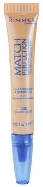 Rimmel Match Perfection élénkítő korrektor árnyalat 030 Classic Beige 7 ml