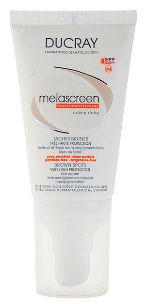 Ducray Melascreen napozó krém pigmentfoltok ellen SPF 50+  40 ml