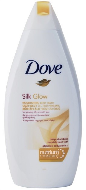 Dove Silk Glow tápláló tusoló gél a finom és sima bőrért  500 ml
