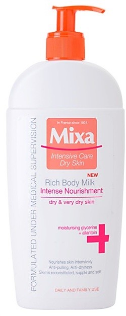 MIXA Intense Nourishment tápláló testápoló krém a nagyon száraz bőrre  400 ml