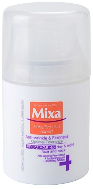 MIXA 24 HR Moisturising feszesítő ránctalanító krém 45+ korosztálynak  50 ml