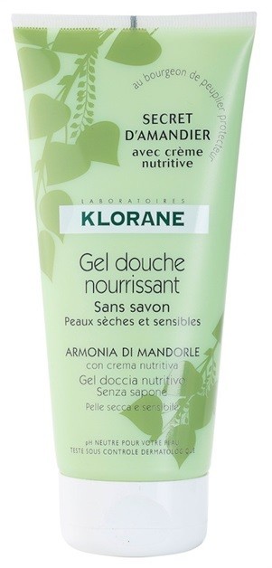 Klorane Hygiene et Soins du Corps Secret D'Amandier tápláló tusoló gél  200 ml