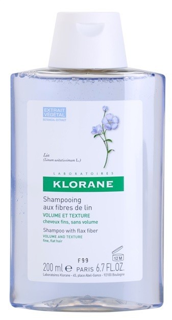 Klorane Flax Fiber sampon finom és lesimuló hajra  200 ml