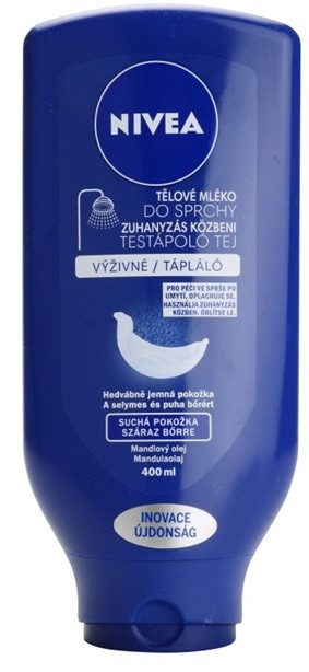 Nivea Body Shower Milk tápláló testápoló krém zuhanyba  400 ml