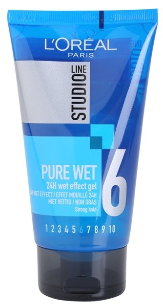 L’Oréal Paris Studio Line Pure Wet vizes hatású hajzselé 24H Wet Effect Strong Hold 6 150 ml