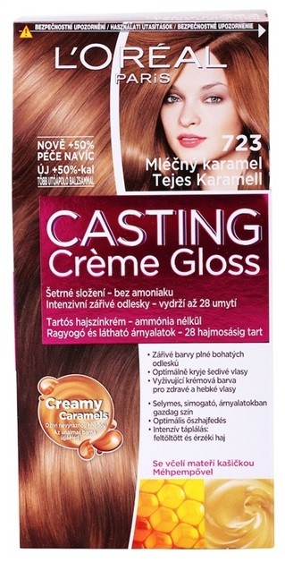 L’Oréal Paris Casting Creme Gloss hajfesték árnyalat 723 Milk Caramel