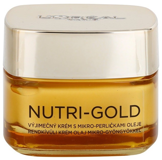 L’Oréal Paris Nutri-Gold tápláló krém olaj mikro-gyöngyökkel Nourishing Cream with Micro-beads of Oil 50 ml