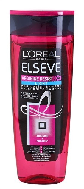 L’Oréal Paris Elseve Arginine Resist X3 Light erősítő sampon Arginine + Protein 400 ml