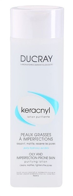 Ducray Keracnyl tisztító víz a zsíros és problémás bőrre  200 ml