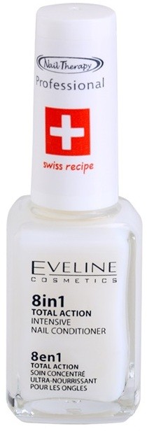 Eveline Cosmetics Nail Therapy körömkondicionáló 8 in 1 új változat nem tartalmaz formaldehidet  12 ml