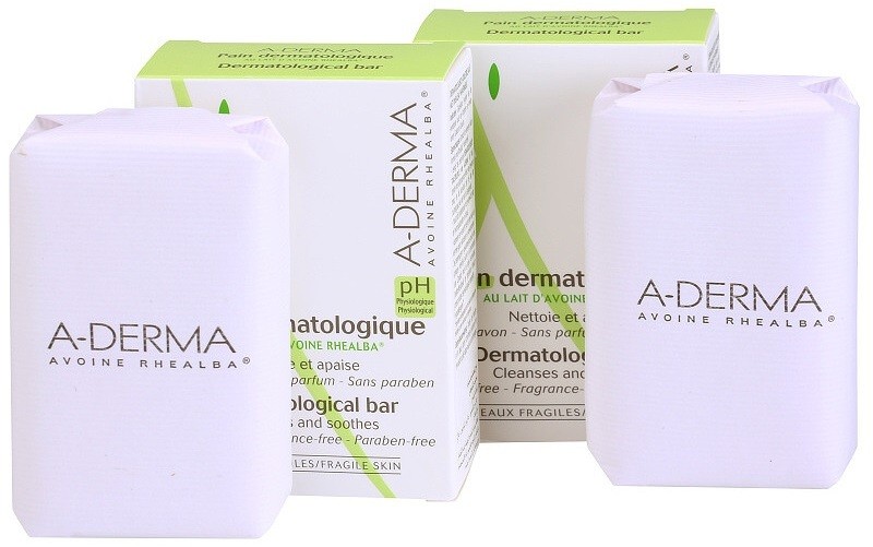 A-Derma Original Care bőrgyógyászati tisztító szappan érzékeny, irritált bőrre dupla csomagolás  2 x100 g