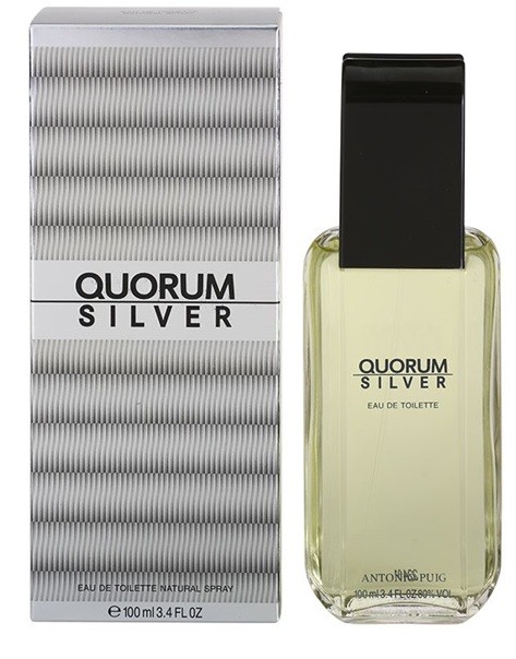 Antonio Puig Quorum Silver eau de toilette férfiaknak 100 ml