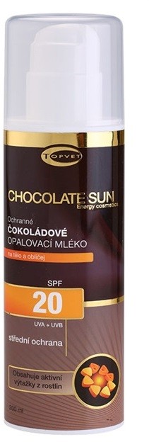 Topvet Chocolate Sun napozótej SPF 20  200 ml