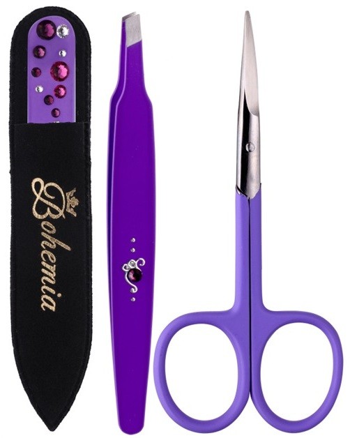 Bohemia Crystal Bohemia Swarovski Nail File,Tweezers and Nail Clippers kozmetika szett IV.