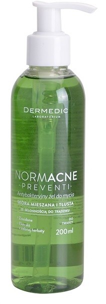 Dermedic Normacne Preventi antibakteriális tisztító gél kombinált és zsíros bőrre  200 ml