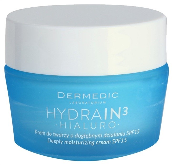 Dermedic Hydrain3 Hialuro mélyen hidratáló krém SPF 15  50 g