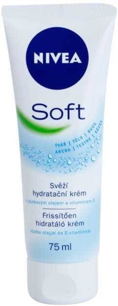 Nivea Soft frissítő hidratáló krém tubusban  75 ml
