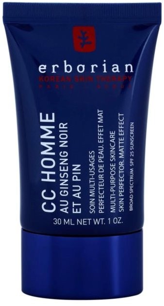 Erborian CC Cream Men egységesítő hidratáló mattító hatás SPF 25  30 ml