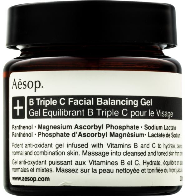 Aésop B Triple C Facila Balancing Gel antioxidáns arcgél vitaminokkal  60 ml