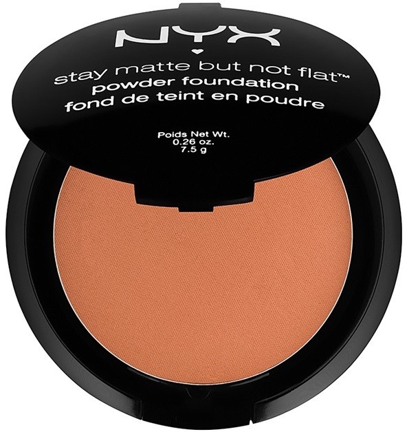 NYX Professional Makeup Stay Matte But Not Flat púderes make-up árnyalat 20 Deep Dark 7,5 g