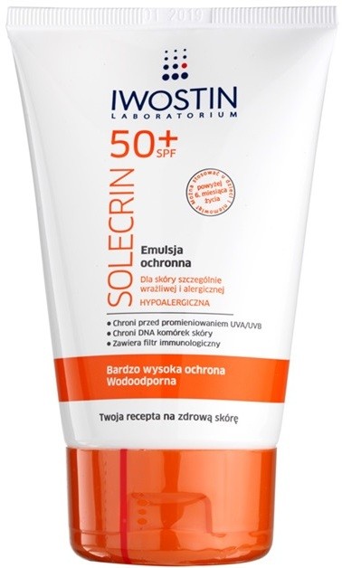 Iwostin Solercin védő emulzió az érzékeny és allergiás bőrre SPF 50+  100 ml