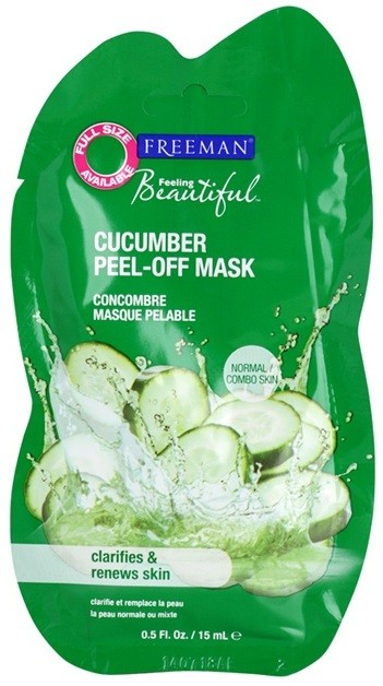 Freeman Feeling Beautiful lehúzható arcmaszk fáradt bőrre Cucumber  15 ml