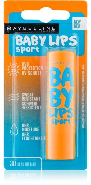 Maybelline Baby Lips Sport hidratáló ajakbalzsam SPF 20 árnyalat 30 Seas the Blue  4,4 g