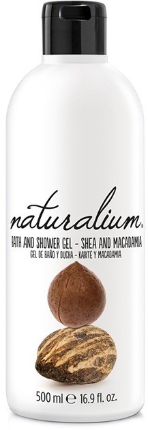 Naturalium Nuts Shea and Macadamia regeneráló tusfürdő gél parabének és színezékek nélkül  500 ml