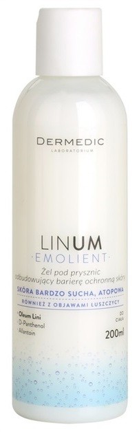 Dermedic Linum Emolient tusfürdő gél a bőrréteg megújítására  200 ml