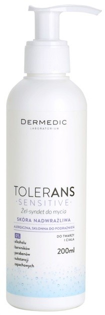 Dermedic Tolerans gél az arc és a test mosására  200 ml