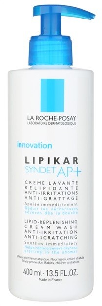 La Roche-Posay Lipikar Syndet AP+ krémes tisztító gél irritáció és viszketés ellen  400 ml