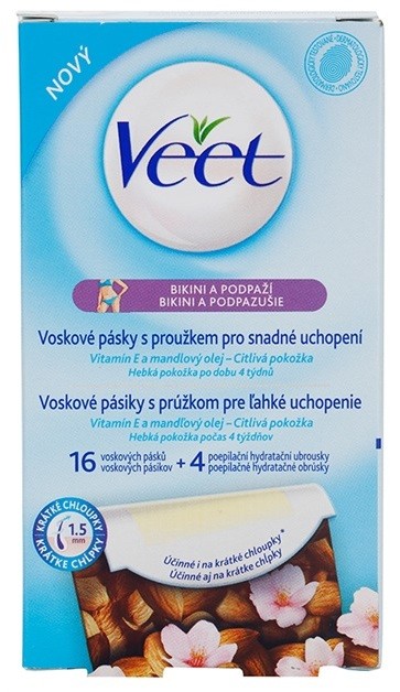 Veet Wax Strips szőrtelenítő gyantacsík bikini vonal és hónalj  16 db