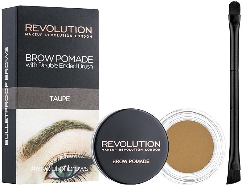 Makeup Revolution Brow Pomade szemöldök pomádé árnyalat Taupe 2,5 g