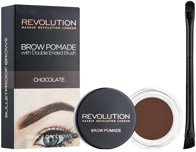 Makeup Revolution Brow Pomade szemöldök pomádé árnyalat Chocolate 2,5 g