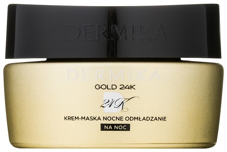 Dermika Gold 24k Total Benefit éjszakai krémes maszk regeneráló hatással  50 ml