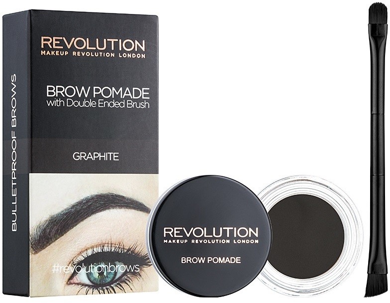 Makeup Revolution Brow Pomade szemöldök pomádé árnyalat Graphite 2,5 g