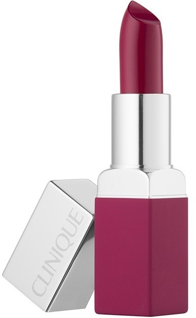 Clinique Pop Matte mattító rúzs + alapozó bázis 2 az 1-ben árnyalat 07 Pow Pop 3,9 g