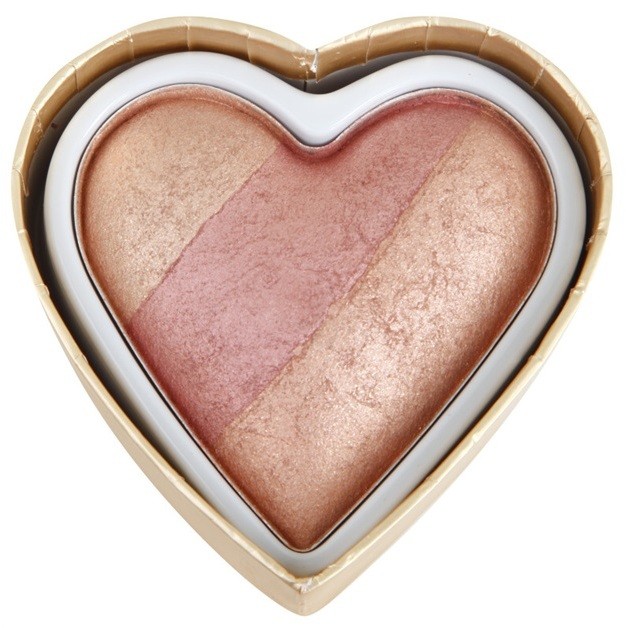 Makeup Revolution I ♥ Makeup Blushing Hearts arcpirosító árnyalat Peachy Keen Heart 10 g