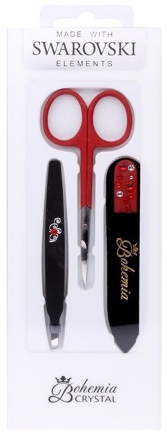 Bohemia Crystal Bohemia Swarovski Nail File,Tweezers and Nail Clippers kozmetika szett V.